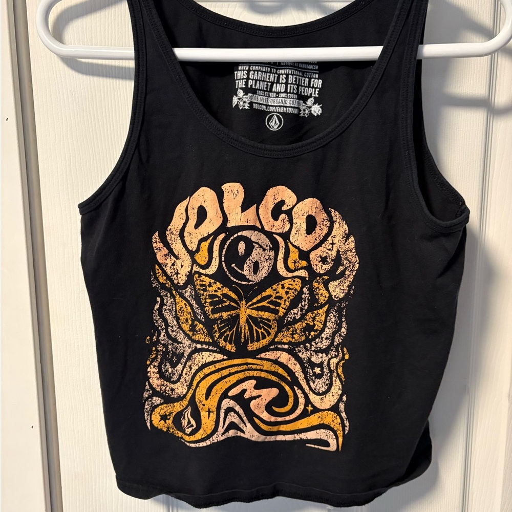 Volcom Black Tee with White Text